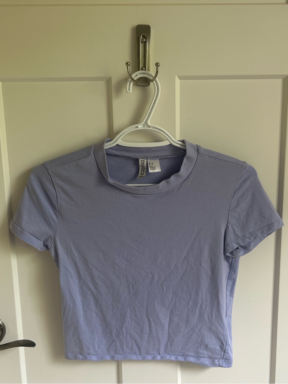 Purple/Blue H&M Divided Cropped Tee